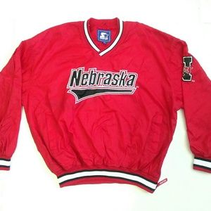 Vintage Starter Nebraska Huskers Pullover Mens XL